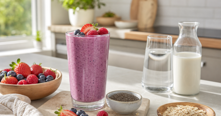 Herbalife Berry Shake Recipe with Chia Seeds