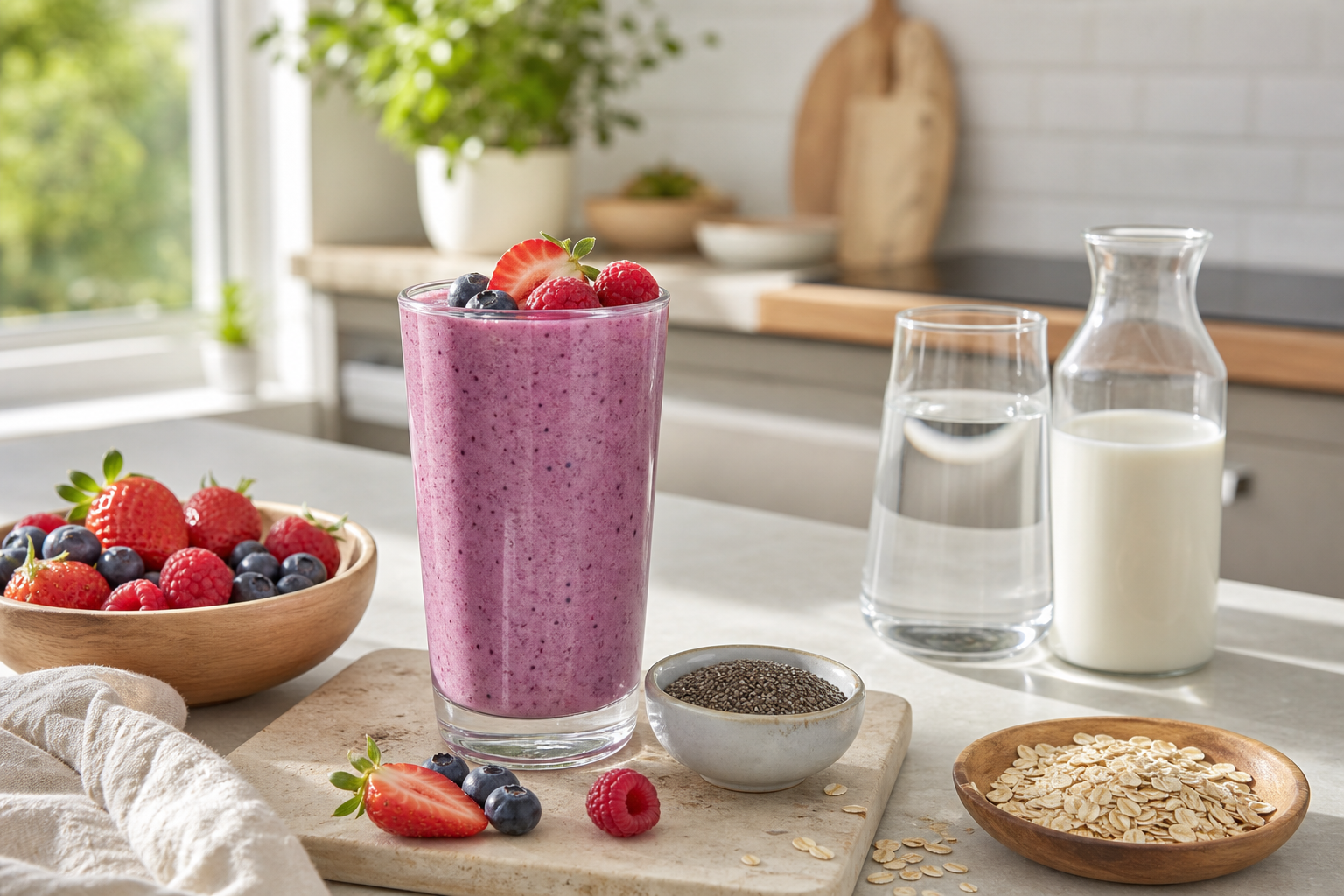 Herbalife Berry Shake Recipe with Chia Seeds