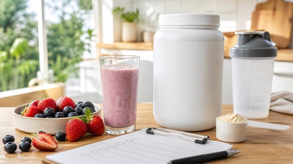 Buying Herbalife products in Australia with a nutrition shake and shopping checklist