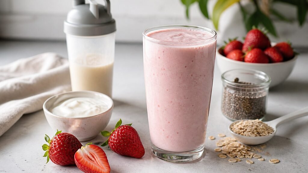 Healthy Herbalife-style strawberry shake recipes