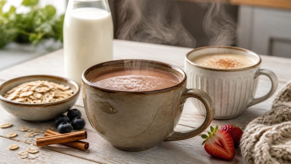 Hot Herbalife shake recipe with chocolate and vanilla winter drinks