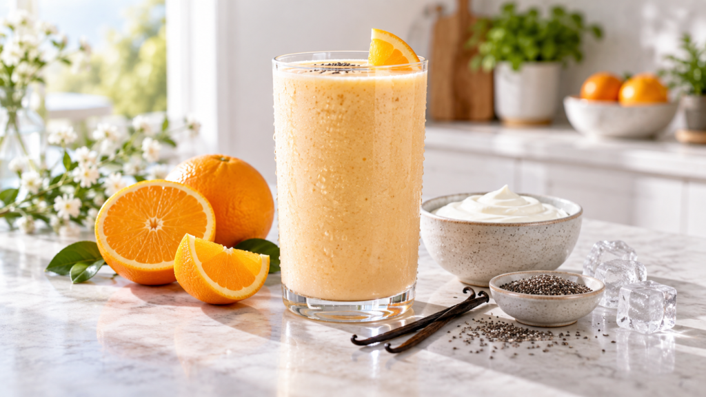 Healthy Herbalife orange shake recipe with fresh citrus