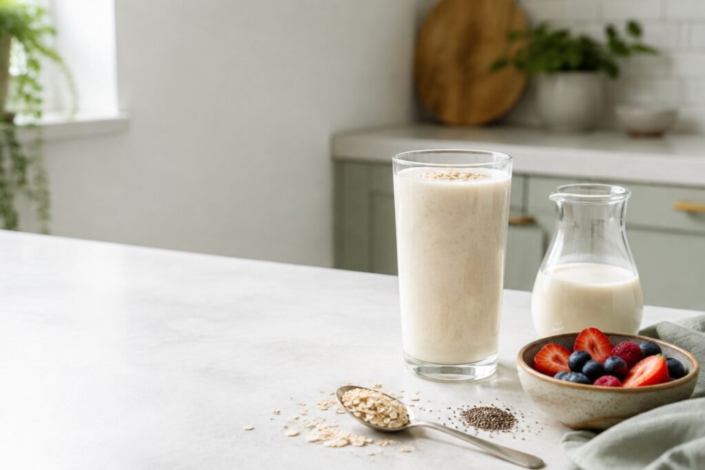 Herbalife shake with rice milk and berries
